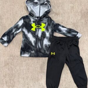Under Armour Toddler Boys Long Sleeves Printed Zip-Up Hoodie & Jogger Set